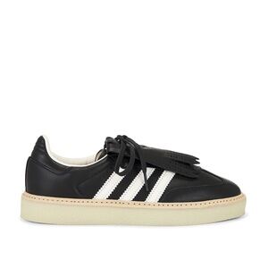 Samba Lux adidas Black Sneakers with White Stripes and Cream Sole